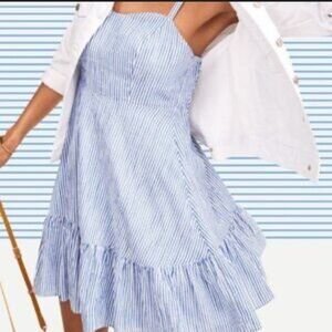 Blue and White Striped Sundress. Size M.